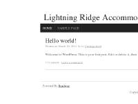 Lightning Ridge Accommodation Lightning Ridge Accommodation