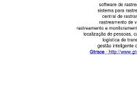 Rastreamento - Software para Rastreamento - Sistema de Rastreamento - Gtrace Rastreamento - Software para Rastreamento - Sistema de Rastreamento - Gtrace