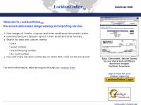 LockboxOnline - access to intra-day lockbox deposit reporting and account activity online LockboxOnline - access to intra-day lockbox deposit reporting and account activity online