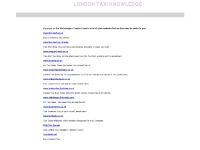 London Taxi Knowledge - Index London Taxi Knowledge - Index