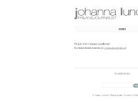 Johanna Lundholm Frilansjournalist