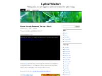 Lyrical Wisdom | Finding peace, love and happiness (and some humor) in the lyrics of songs Lyrical Wisdom | Finding peace, love and happiness (and some humor) in the lyrics of songs