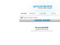 Lyrics On Demand - The Lyrics Search Engine