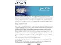 Disclaimer - Lyxor ETF ES Disclaimer - Lyxor ETF ES