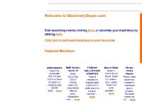 Machinerybuyer for new used and surplus packaging & processing machinery