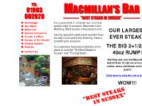 Macmillans Bar, Worthing, Sussex - Good Food & Steaks, Steak a Speciality -