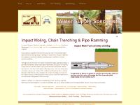 Impact Moling Services, for installing services under roads, drives, lawns, etc. Impact Moling Services, for installing services under roads, drives, lawns, etc.