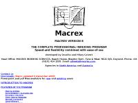 macrex.com MACREX Index Indexing publishing "society of indexers" cindex "sky index" hilary drusilla calvert publishing "indexing software" "software for indexing" indexers Rhoades McMaster"book indexing" "journal indexing"