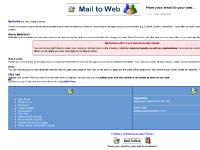 Mail To Web - Simple effective and fast ! Mail To Web - Simple effective and fast !