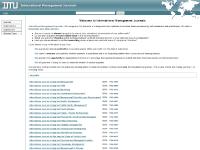 International Management Journals