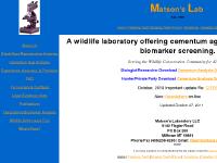 Matson's Lab: Cementum aging and wildlife services