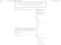 Matthew David Brown Matthew David Brown