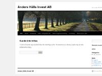 Anders Hälls Invest AB | Just another WordPress site Anders Hälls Invest AB | Just another WordPress site