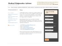 Medical Malpractice Advisor Medical Malpractice Advisor