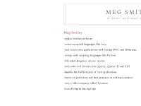 Meg Smitley | Web Application Developer
