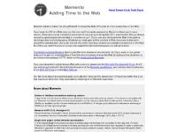 Memento: Adding Time to the Web Memento: Adding Time to the Web