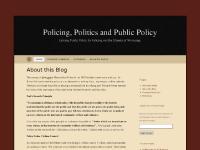 Policing, Politics and Public Policy