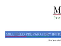 Millfield Preparatory School Millfield Preparatory School