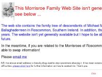 Mike Morris' Morrisroe Family Website