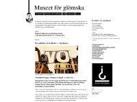 Museet för glömska, Om museet, Tidigare arrangemang, in english  Museet för glömska, Om museet, Tidigare arrangemang, in english
