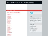 mwpweb.eu Max Weber Programme, Fellow, Website