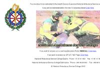 nats.ie Home Training Emergency Paramedic Advanced Paramedic Ambulance