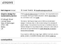 Neil Angove limited, graphic design for print and internet Neil Angove limited, graphic design for print and internet