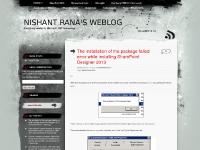 Nishant Rana's Weblog