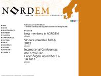 NORDEM - Nordic Early Music Federation NORDEM - Nordic Early Music Federation