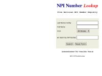 look up npi number