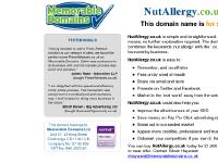 nutallergy - The domain name NutAllergy.co.uk is for sale. Own it today. Find out how...
