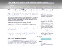 Windows Live Mail SDK, Outlook Express SDK, Windows Mail SDK.