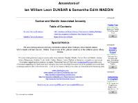 Dunbar Genealogy Maddin Genealogy Ancestors of Maddin Dunbar Dunbar Maddin family