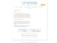 Welcome to On-Press Print Production Welcome to On-Press Print Production