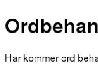 Ordbehandling