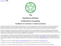 OSSCC (OpenSource Software Collaboration Counseling) OSSCC (OpenSource Software Collaboration Counseling)