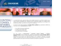 Paradigme Affaires Publiques Inc. - Contenu | Conseil | Affaires publiques