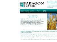 Paragon Bank - Hometown Community Spirit, Hometown Community Pride Paragon Bank - Hometown Community Spirit, Hometown Community Pride