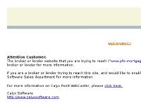 WebCaster Site not Found
