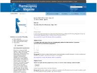 Pharmacognosy Magazine : Free full text articles from Phcog Mag Pharmacognosy Magazine : Free full text articles from Phcog Mag