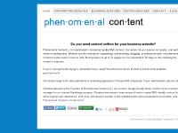 Phenomenal Content LLC — Content Creation Services for the Web – Copywriting, Blogging, Editing