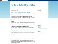 Linux tips and tricks Linux tips and tricks