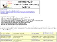 Pioneer Systems: Alternative energy & communications Pioneer Systems: Alternative energy & communications