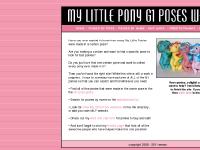 G1 My Little Pony Poses Site