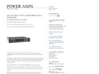 Power Amps, stereo, Stereo Power Amp, « Earlier posts Power Amps, stereo, Stereo Power Amp, « Earlier posts