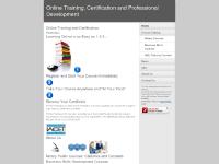 Online Training, Certification and Professional Development