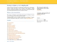 Porting to Python 3: An in-depth guide — Porting to Python 3 - The Book Site Porting to Python 3: An in-depth guide — Porting to Python 3 - The Book Site