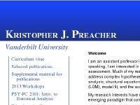 Kristopher J. Preacher Kristopher J. Preacher