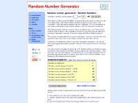 Random number generator - Random numbers - RNG - RandomNumberGenerator.com