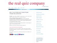 realquizcompany.co.uk What’s New?, Sample Questions, Real Pub Quizzes